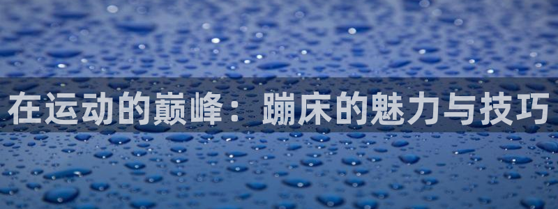 德国凯捷体育集团：在运动的巅峰：蹦床的魅力与技巧