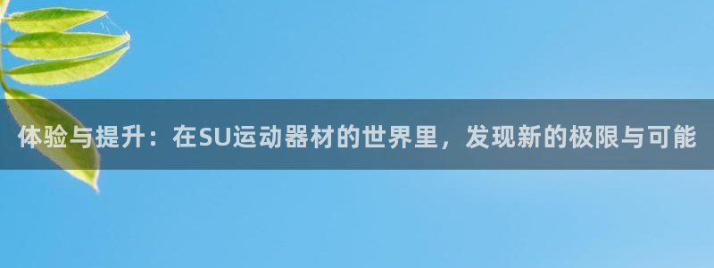 凯捷体育新能源：体验与提升：在SU运动器材的世界里，